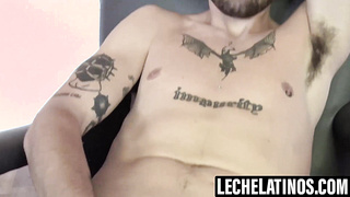 LecheLatinos.com - Angel showered by insane Jaels' jaws watering spunk