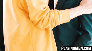 PlayingMen.com - Edward Terrant's shrieks cram the guest room as James Fox plows his caboose