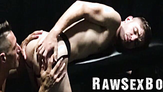 Suntanned and beefy wolf Jax Thirio harshly moist breeds obedient lad Tom Bentley