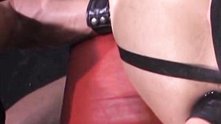 Aaron thrusts Mason onto his back and works his way down to Mason's expert slot. He shoves his tongue deep into the dark slot of Mason's booty.