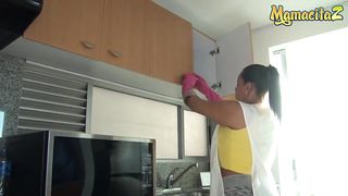 MAMACITAZ - Latina Maid Andrea Florez Penetrates In MMF At Work