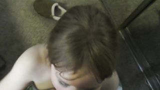 nineteen in student clothing ball-gagged by old dude gigantic facial cumshot