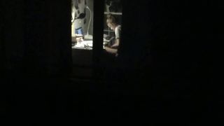 Spy lovely teenager with covert web cam getting off after homework