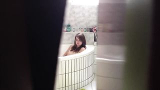 A Youthfull barely legal Years elderly Cherry Nanny Takes his Bathroom in my Building