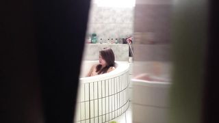 A Youthfull barely legal Years elderly Cherry Nanny Takes his Bathroom in my Building