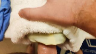 Nubile Man Drills and Finishes Off inwards Homemade Fleshlight