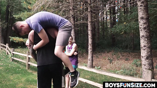 BoysFunSize.com - Uber-cute lad ravaged xxx sans a condom by tall inked father in raunchy sesh