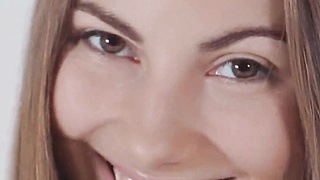 Curvaceous honey Connie Carter thumbs her moist and edible muff while yelling