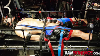 Basement tormentor penalizes jock in gas mask and bone pumping