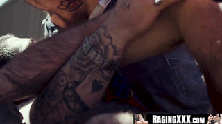 RagingXXX.com - Hairy man Torres's backside penalized by parent man-meat in a hard-core gang-bang