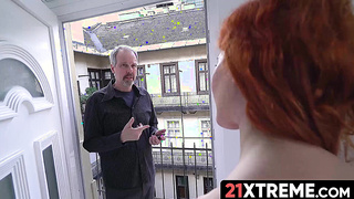 21xtreme.com - Young sandy-haired packed with grandfather's manmeat and torrid spunk