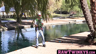 RawTwinkys.com - Michael Klein and Kyle Rhodes enjoy sans a condom doggie-style fuck-fest