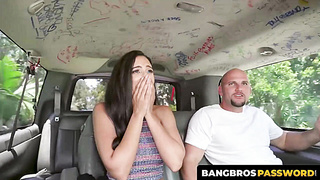 BangbrosPassword.com - Delightful Angelica Cruz deep throats the wood and pounds a stranger stiff on a roadtrip