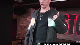 MaskXXX.com - Bulky homosexual stripper disrobes and indulges in solo onanism