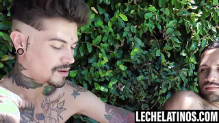 LecheLatinos.com - Kendro and Milo's poolside spunk-pump inhaling hangout