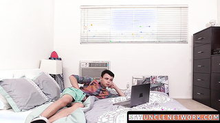 SayUncleNetwork.com - Dad catches sonny jacking and gives him the real deal no condom