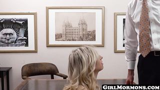 GirlMormons.com - Bashful Mormon gal's missionary hookup with gorgeous elderly