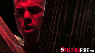 Insane Leo Forte uses a bullwhip to hammer his captive fabulous back before plumbing