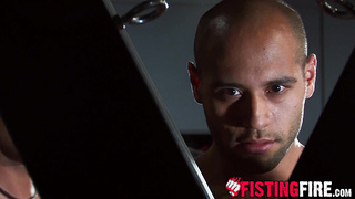 Fabulous fellow Tony Buff blows his super-fucking-hot jism fluid at the back of his captive