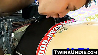 TwinkUndie.com - Fuckfest-crazed undie lads' mutual spear deep throating and masturbate off