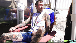 Stunning fellow Ryan Sebastian likes asslicking a fur covered guys brown sphincter