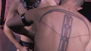 David has a thick uncircumcised weenie for Nicolas to adore. Nicolas gobbles up and down David's leather jock, making the trunk get bigger meaty.