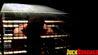 Bulky pup Tyler Saint handled like a slave by his spectacular dominator