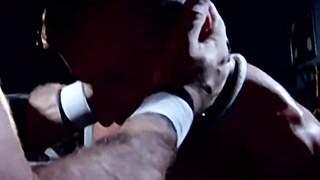 Macho guy Bryce Pierce tugs a fantastic boy puffies and slaps him