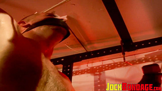 Jocks Bigg Pete and Dominik weep in anguish with rods are pulled away from their bod