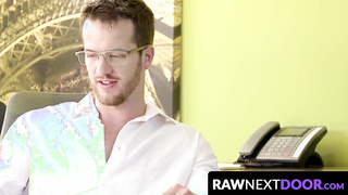 RawNextDoor.com - Muscled pillow-biter Quentin Gainz intensively juggling on Ricky Ridges's naked rod