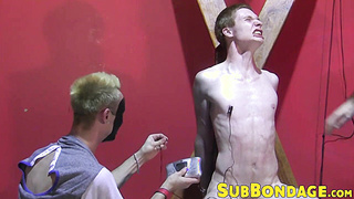 Wonderful young lad Aiyden Moore let his teachers use his slender bod