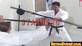 RetroDudes.com - Karate boy boned wet then gets his assets jizm-showered