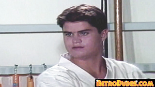 RetroDudes.com - Karate boy boned wet then gets his assets jizm-showered