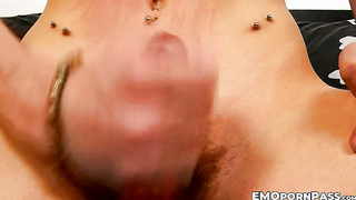 Lean arse bandit Jason Valentine stops by to jack off his jizz-shotgun then blows a load