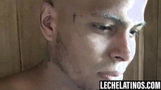 LecheLatinos.com - Bronze Marcus jacks me to a jism facial cumshot