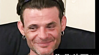 MenWorkinXXX.com - Bearded bum chum man showcases off tatts and masturbates his man-meat solo