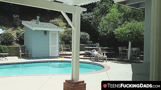 TeensFuckingDads.com - Stepfather pulverizes young daughter-in-law harshly on the living bedroom floor