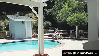 TeensFuckingDads.com - Stepfather pulverizes young daughter-in-law harshly on the living bedroom floor