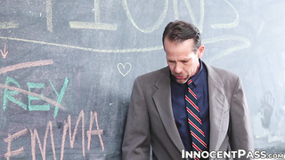 Instructor Grubby Rich gives lesson in a hard-core wedging sesh with young Audrey Royal and Emma