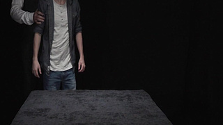 Young Noah White shoots meaty fountain while getting jammed by ultra-kinky guy Dillon Stone