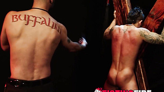 Bulky Draven Torres takes a flagellating rigid and hasty and wants more