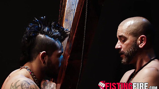 Bulky Draven Torres takes a flagellating rigid and hasty and wants more