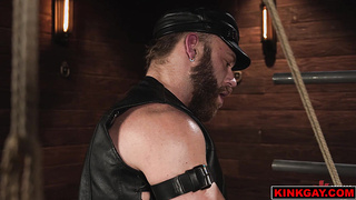 Miles Fallon gets corded with his wrists and ankles