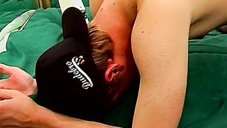 Young blonde fapping off before deep rectal intrusion