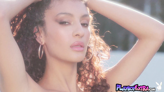 Latina teenage Kyrah painting her super-fucking-hot jugs