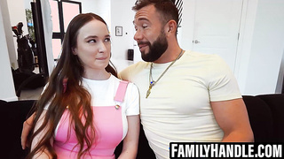 FamilyHandle.com - Hazel Moore adores step-brother's chocolate-colored fuck-stick until popshot