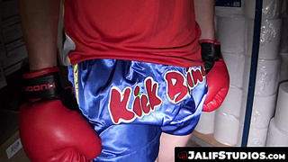 Super-naughty Kameron Frost nails Picwik in his suit and bind