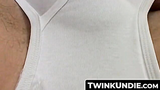 TwinkUndie.com - Lingerie twunk Joey Steels' jack off and finger-banging sesh