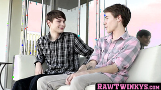 RawTwinkys.com - Barebacked lad milks off until he's prepared to flow his stream
