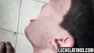 LecheLatinos.com - Sebastian's proficient throat taunts my huge man sausage